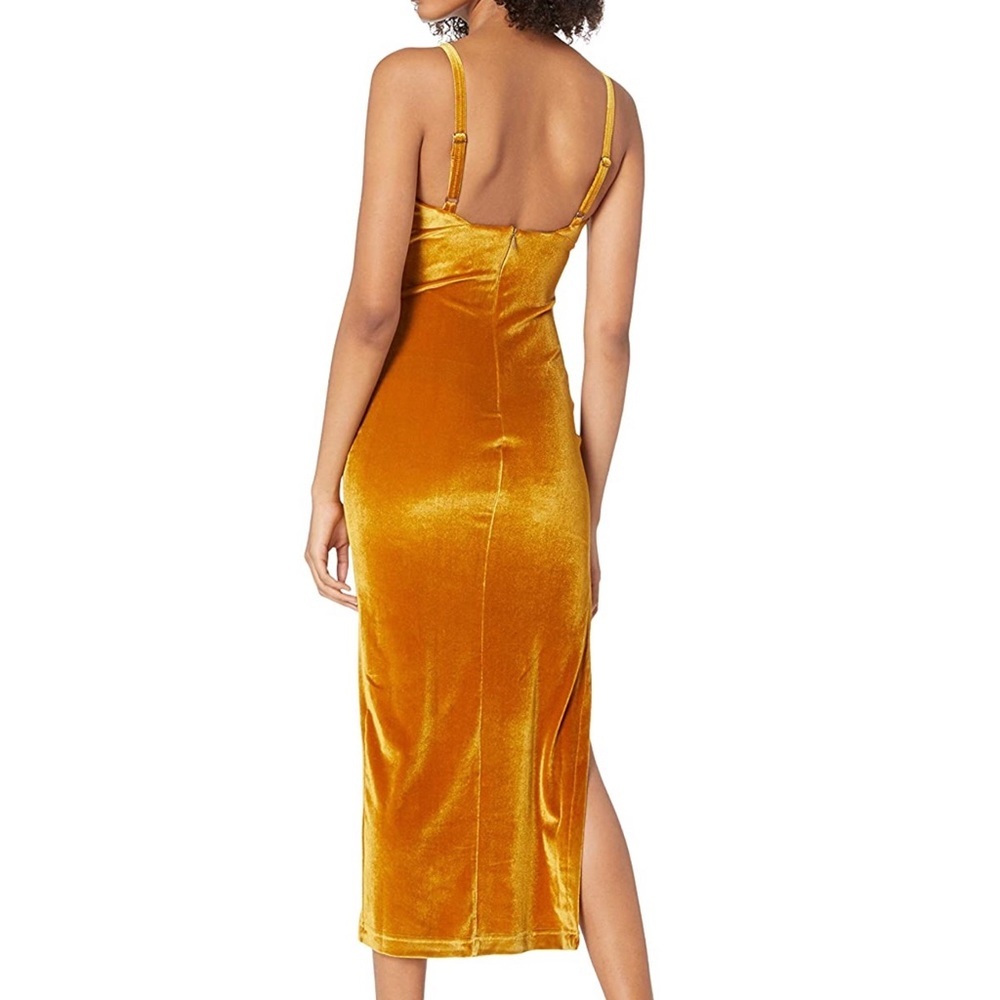 DRESS THE POPULATION Amber side slit velvet dress - Picture 2 of 2
